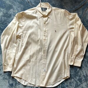 Ralph Lauren Cream Long Sleeve Dress Shirt